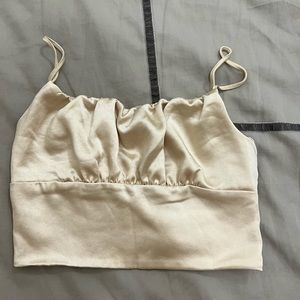 Zara satin crop top